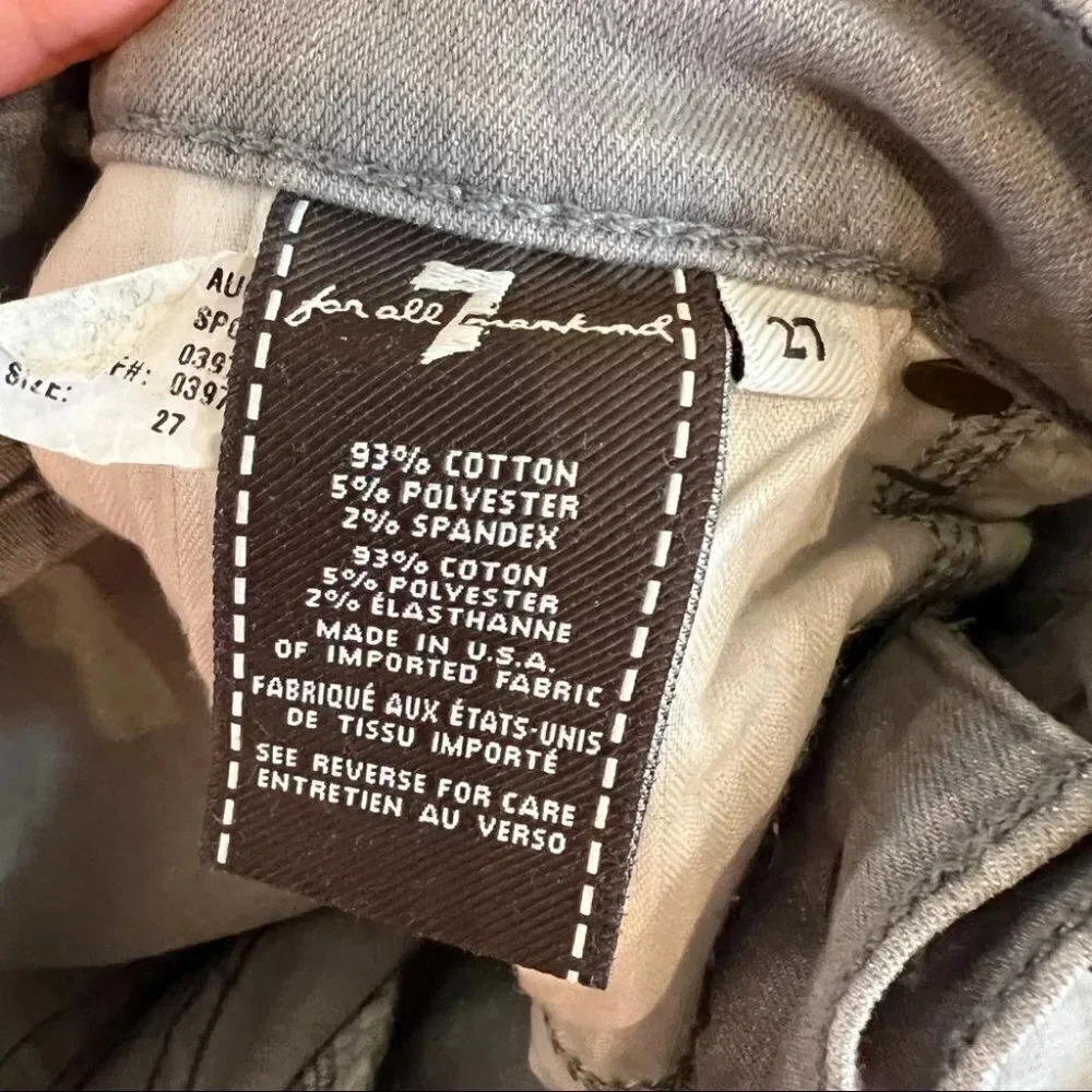 7 For All Mankind The Skinny Jean in Grey - Picture 9 of 9